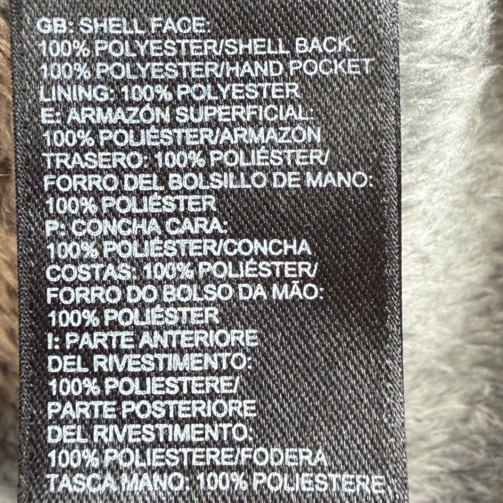 The North Face Womens Gray Quilted Full Zip Fleece Jacket Osito Lined Large - Picture 10 of 10